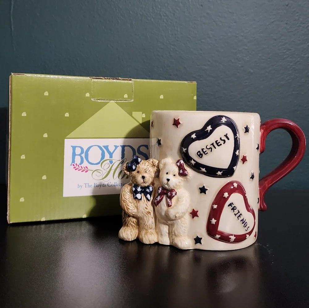 New Boyds Bears Laverne and Shirley Best Friends Mug